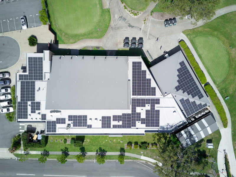 Large commercial rooftop solar installation