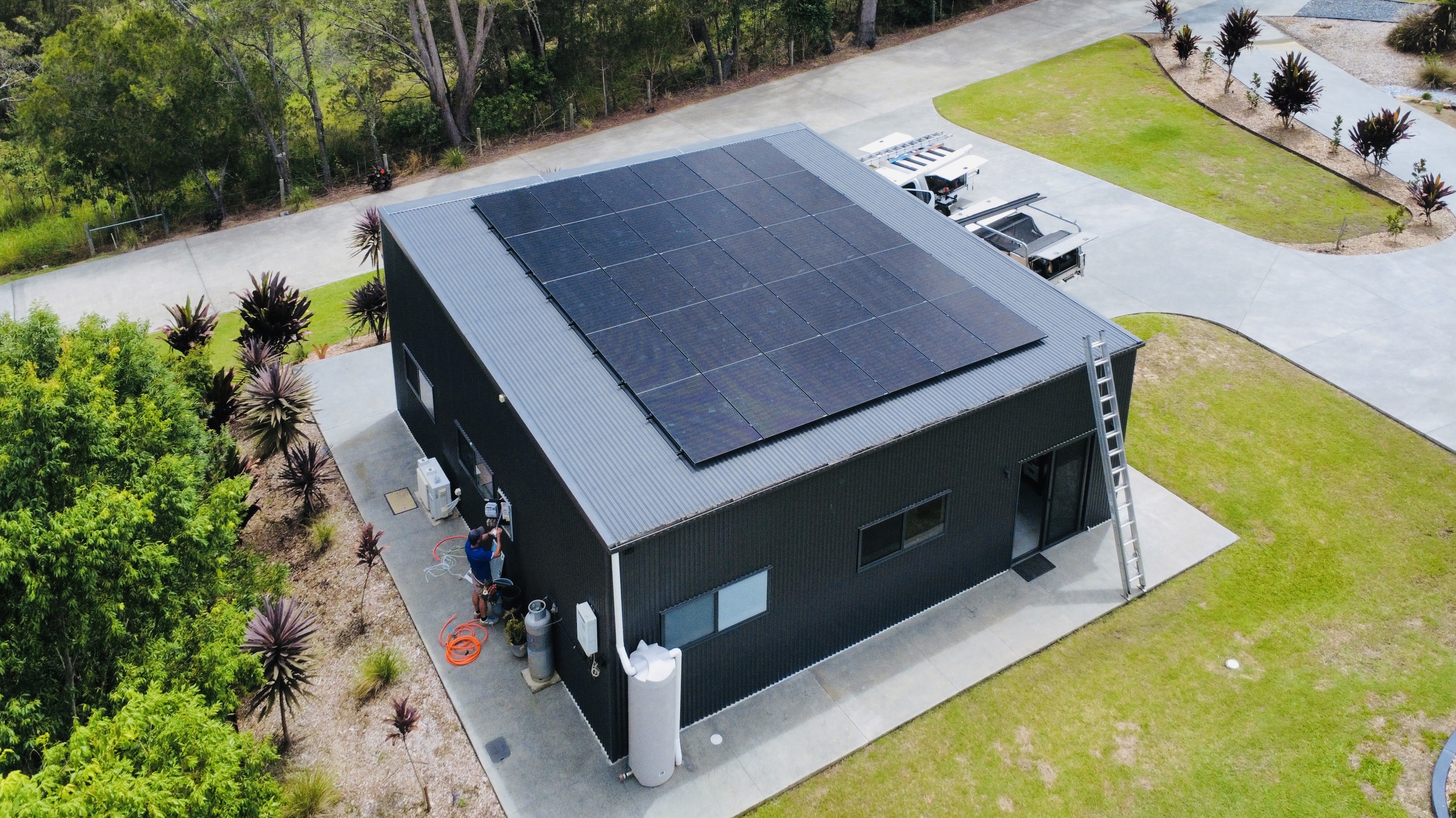 Solar installation on an acreage home